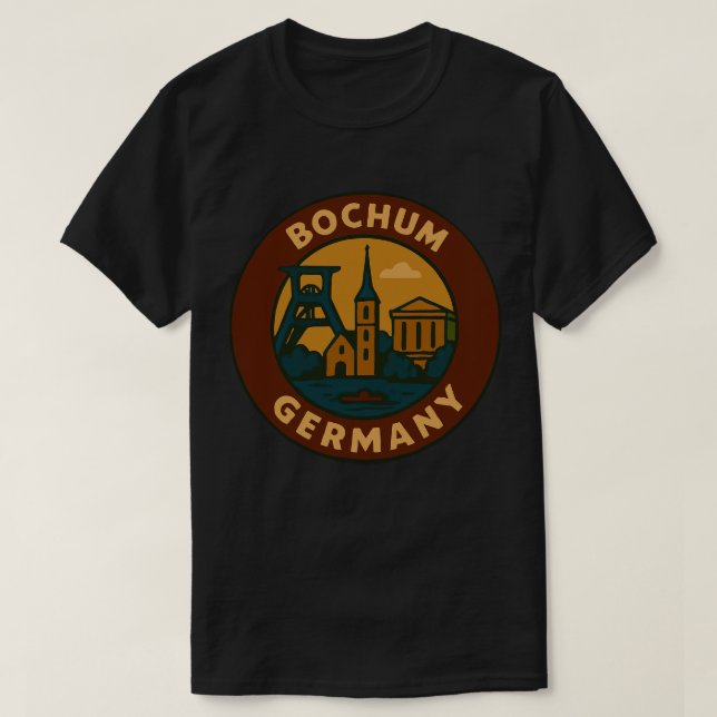 Camiseta Bochum Germany City Art (Frente do Design)