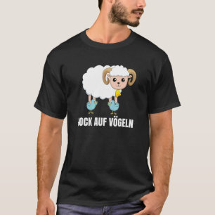 Camiseta Bock Auf Vögeln Jogo de Palavras Ovelhas Humor Say