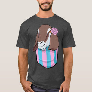 Camiseta Bode de Bolso LGBT-Q Animal Fofo Orgulho Transgêne