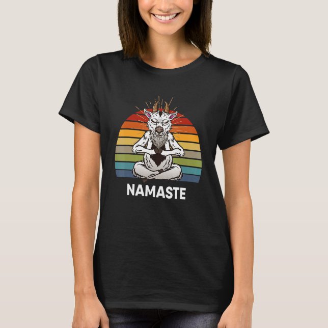 Camiseta Bode de Meditação Yoga Namaste (Frente)