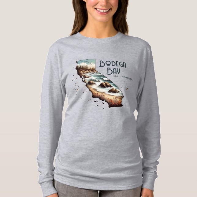 Camiseta Bodega Bay California Souvenir Gift (Frente)