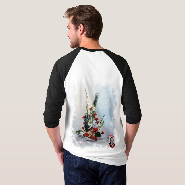Camiseta Bodegón de flores (Parte Traseira Completa)