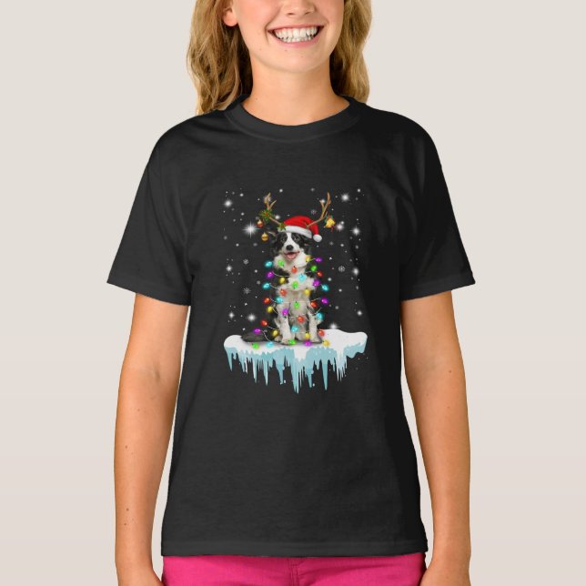 Camiseta Boder Colline Reindeer Natal Presente (Frente)