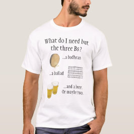Camiseta . Bodhran, balada e cerveja!
