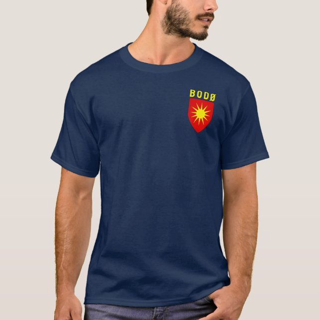 Camiseta Bodø casaco de armas - NORUEGA (Frente)