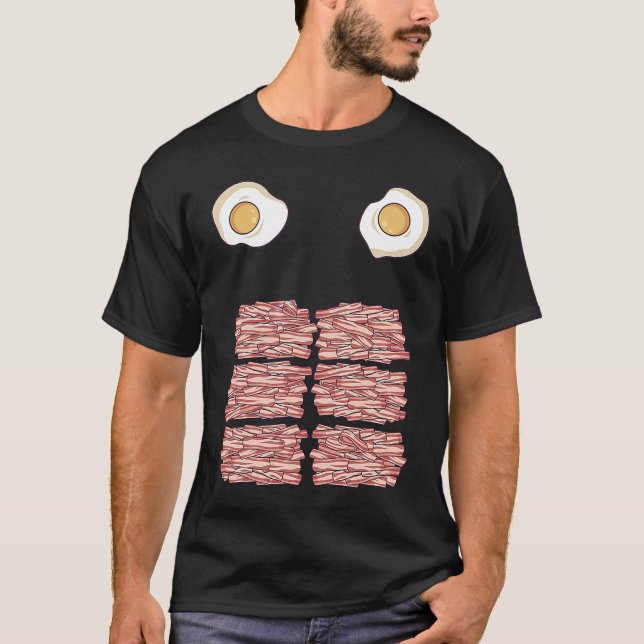 Camiseta Body of BACON with Eggs  Funny Fitness Keto Diet a (Frente)