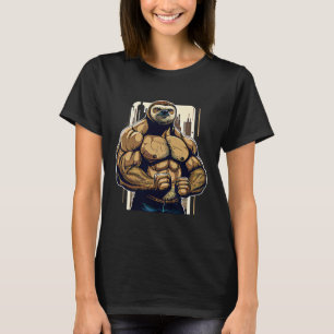 Camiseta Bodybuilder Sloth Funny Bodybuilding Sloth Malhaçã