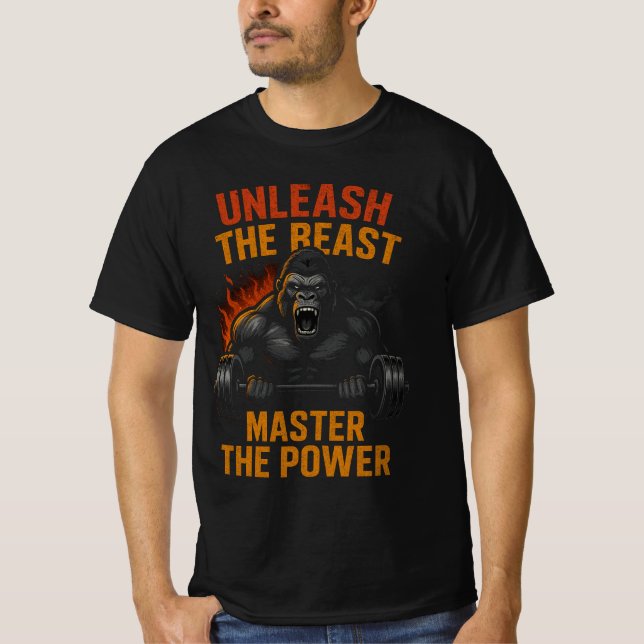 Camiseta Bodybuilding Beast Power – Unleash Strength Muscle (Frente)