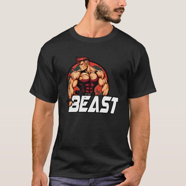 Camiseta Bodybuilding Gorilla Gym Fitness Beast  1 (Frente)