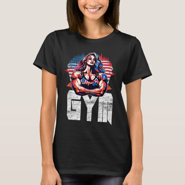 Camiseta Bodybuilding Gorilla Gym Fitness Beast Woman (Frente)