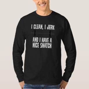 Camiseta Bodybuilding I Clean I Jerny Funny Gym Workout