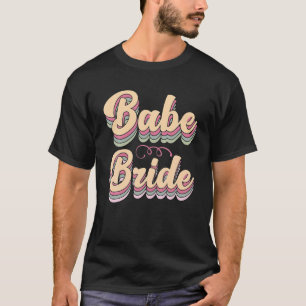 Camiseta Boe Bride Trendy Retro Bride Tribe Casamento