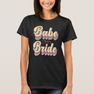 Camiseta Boe Bride Trendy Retro Bride Tribe Casamento