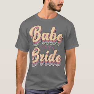 Camiseta Boe Bride Trendy Retro Bride Tribe Casamento