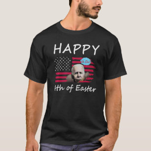 Camiseta Boe Jiden Confundiu Feliz 4 De Julho A 4 De Éas