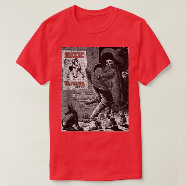 Camiseta Boeo Meicano, Bo Tijuana Dia de muertos Chakalm  (Frente do Design)