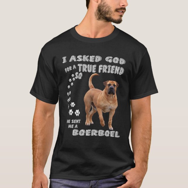 Camiseta Boer Boel Dog Mãe Pai Presente, Mastiff Sul-Africa (Frente)