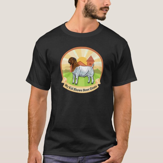 Camiseta Boer Goat Fazenda Meu Filho Mostra Caprinos De Boe (Frente)