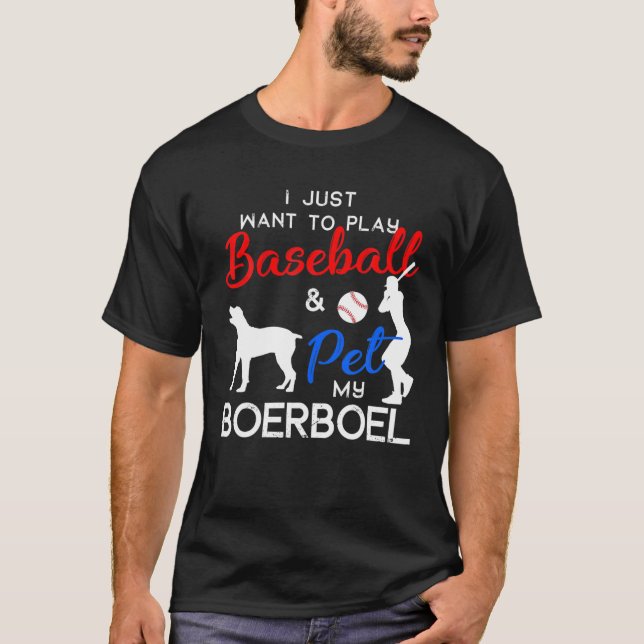 Camiseta Boerboel Funny Baseball Dono do Cachorro Lover Xma (Frente)