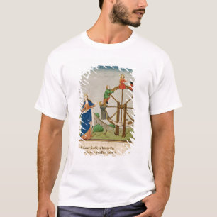 Camiseta Boethius com a roda da fortuna