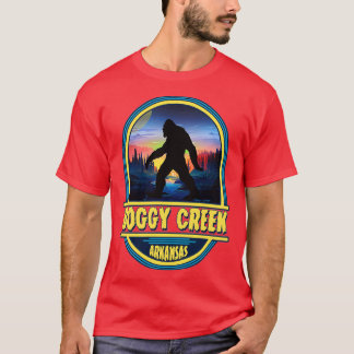 Camiseta Boggy Creek viagem crachá