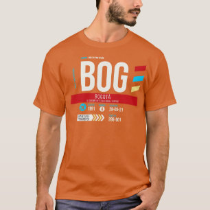 Camiseta Bogota BOG Aeroporto Código Bagagem Marca 1