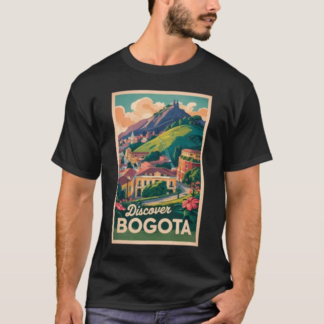 Camiseta Bogota Colombia Viagem Art Vintage (Frente)