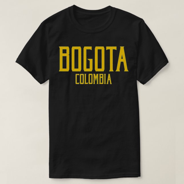 Camiseta Bogota Colombia Vintage Tet Amber Impressão  (Frente do Design)