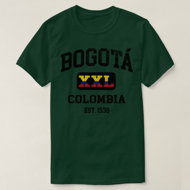 Camiseta Bogota Colômbia XXL design atlético (Frente do Design)