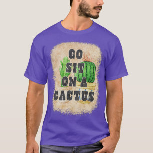 Camiseta Bohemian Boho Style Suculenta Cactos Dizendo "Vai