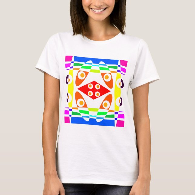 Camiseta Bohemian Chintz 121 Rainbow T-shirt (Frente)