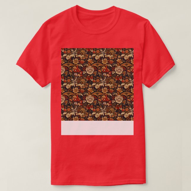 Camiseta Bohemian Seamless Pattern Boho Hippie Gypsy Flower (Frente do Design)