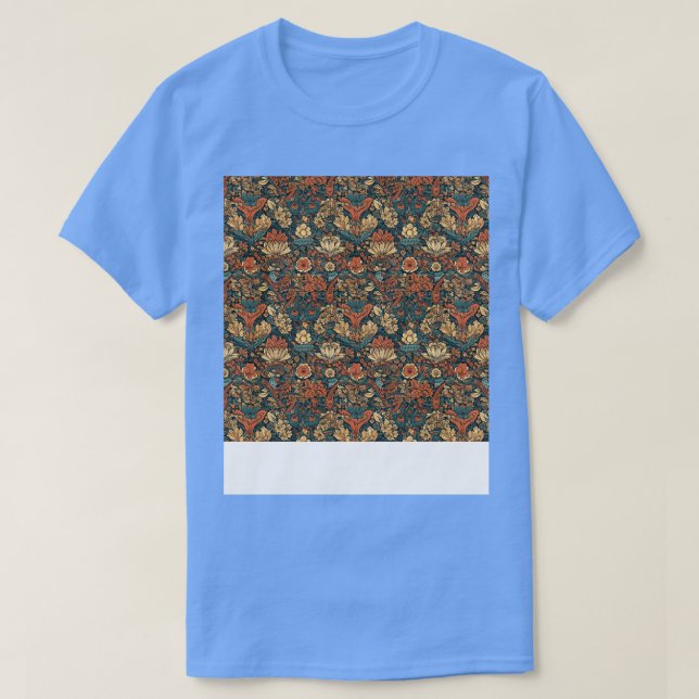 Camiseta Bohemian Seamless Pattern Boho Hippie Gypsy Flower (Frente do Design)