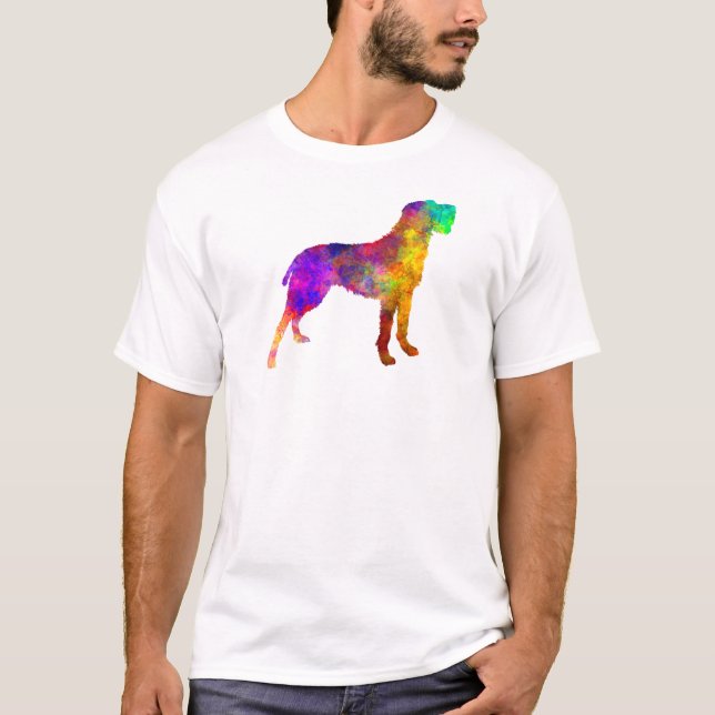 Camiseta Bohemian Wirehaired Pointing Griffon in watercolor (Frente)