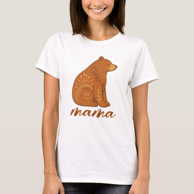 Camiseta  Boho Bear Mama T-Shirt (Frente)