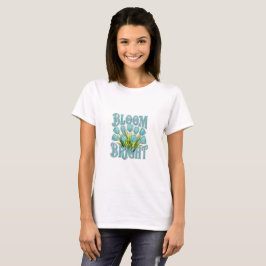 Camiseta Boho Blue Tulip Motivation Women’s Basic T-Shirt