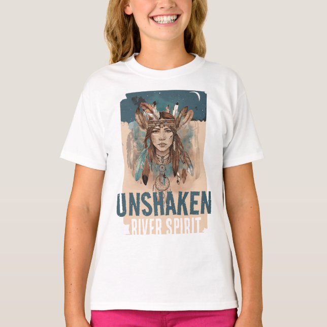 Camiseta Boho Chic Espírito Livre Sonhos de Pena Arte (Frente)