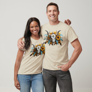 Camiseta Boho Chic Watercolor Cura De Penas De Girassol