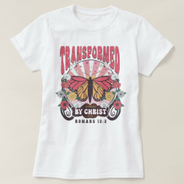 Camiseta Boho Christian Bíblia Verso Transformado por Crist