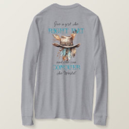 Camiseta Boho Cowgirl Hat Long Sleeve T-shirt