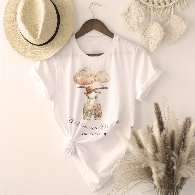 Camiseta Boho É um Céu de Vestir Bebê (Boho It's a Boy Baby Clothing Sky T-Shirt)