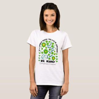 Camiseta Boho Floral - A Consciência Gastroparese Seja gent