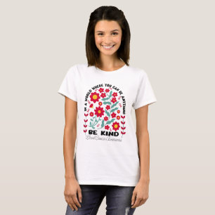 Camiseta Boho Floral Cancer Sanguíneo Seja Gentil