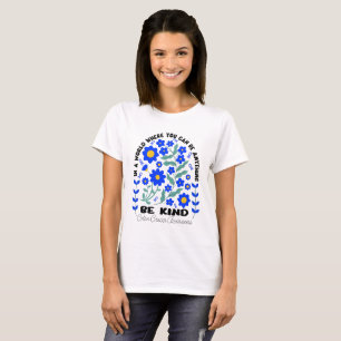 Camiseta Boho Floral Colon Cancer Be Kind