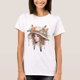 Camiseta Boho Floral Cowgirl – Women’s Western Style Tee