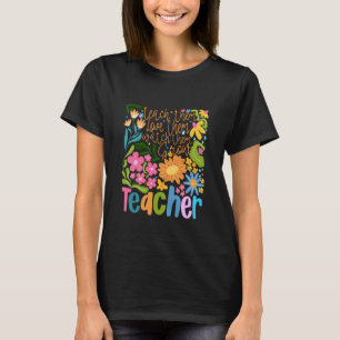 Camiseta Boho Floral Professor Ensine-os Ame-os Observe A