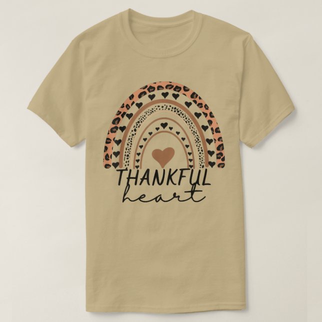 Camiseta Boho Leopard O Arco-Íris outono Cai (Frente do Design)