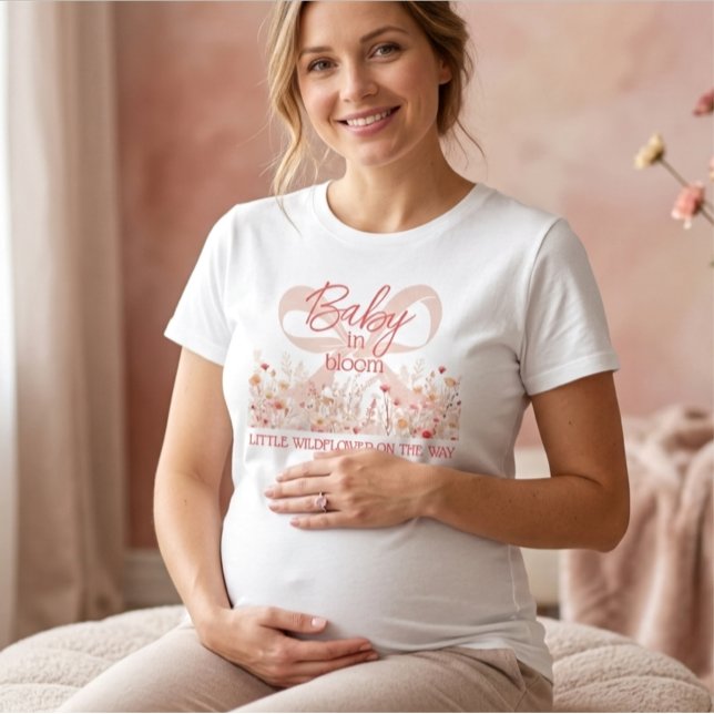 Camiseta Boho Little Wildflower Baby in Bloom Mother (Criador carregado)