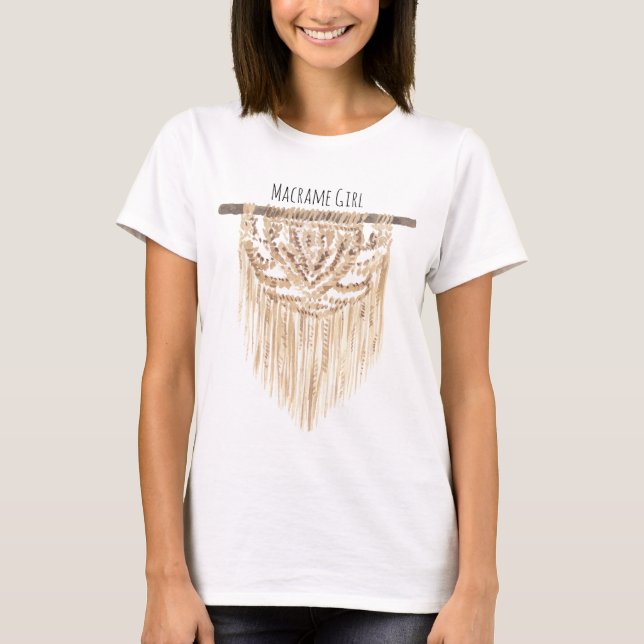 Camiseta Boho Macrame Girl (Frente)