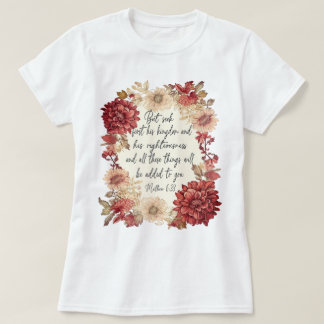 Camiseta Boho Mas Procure Primeiro A Bíblia Do Seu Reino Ve